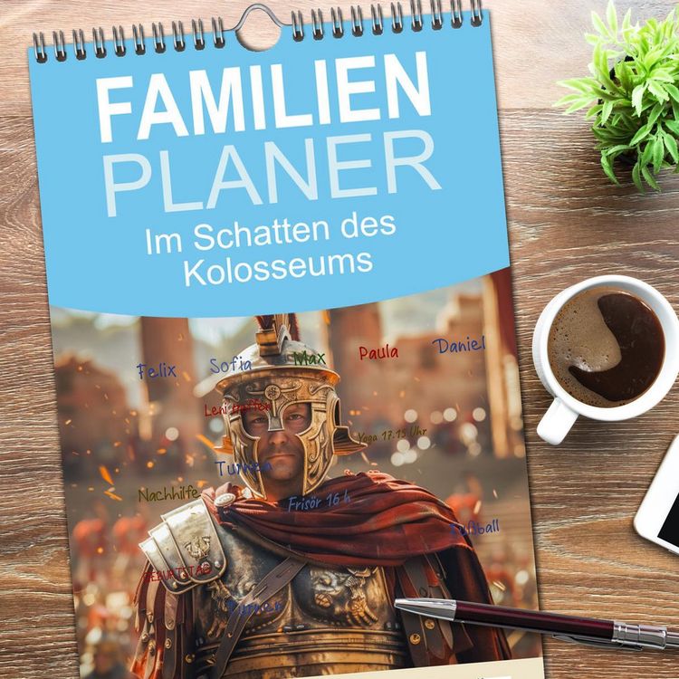 Produktbild: Familienplaner 2026 - Im Schatten des Kolosseums mit 5 Spalten (Wandkalender, 21 x 45 cm) CALVENDO