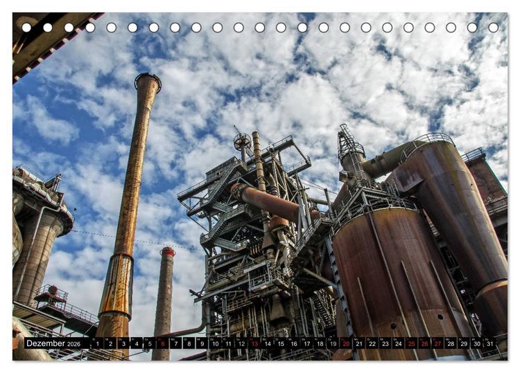 Produktbild: Industrie-Kultur 2026 (Tischkalender 2026 DIN A5 quer), CALVENDO Monatskalender