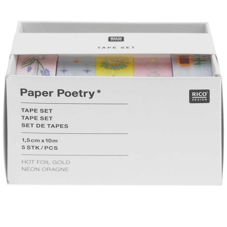 Produktbild: Tape Set Futschikato, Floral MIX, 5 Stk., 1,5 cm x 10 m