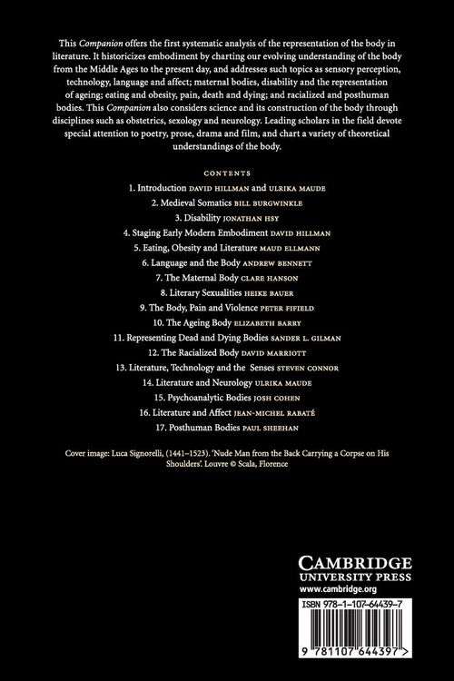 Produktbild: The Cambridge Companion to the Body in Literature