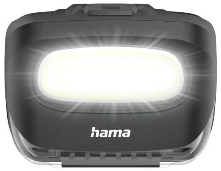 Produktbild: Hama LED-Stirnlampe "HL110", Batterien, COB, Kopflampe zum Joggen, Sport, 2 Modi 00228614 Stirnlampe 83 g
