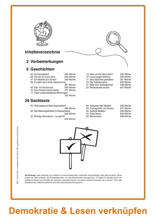 Produktbild: Lesetandems Demokratie: Meinungsbildung und Fake News