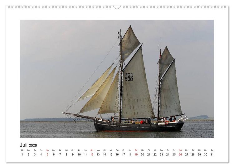 Produktbild: Segelschiffe auf dem Limfjord (hochwertiger Premium Wandkalender 2026 DIN A2 quer), Kunstdruck in Hochglanz