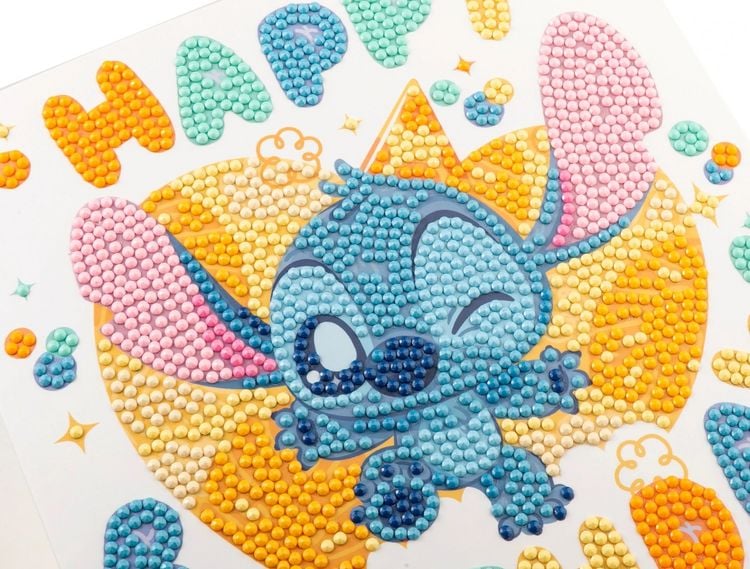 Produktbild: Craft Buddy CCK-32DNY813 - Crystal Art Card Kit, Disney, Stitch Birthday, Gru&szlig;karten-Set, Diamond Painting