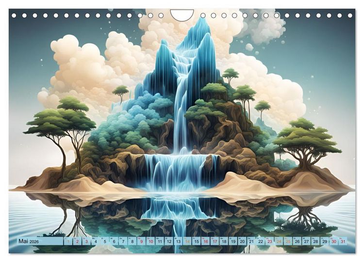 Produktbild: Magie der Natur - Wasserf&auml;lle (Wandkalender 2026 DIN A4 quer), CALVENDO Monatskalender
