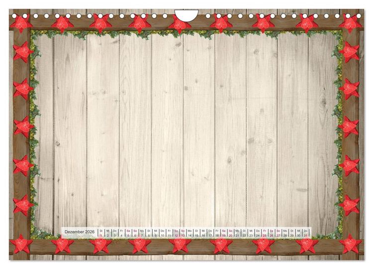 Produktbild: Bastelkalender Nostalgie-Rahmen 2026 (Wandkalender 2026 DIN A4 quer), CALVENDO Monatskalender