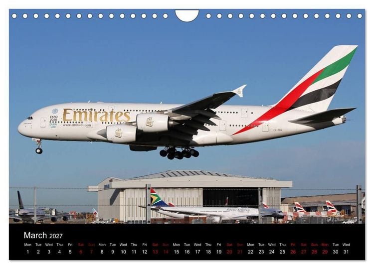 Produktbild: A380 SuperJumbo (Wall Calendar 2027 DIN A4 landscape), CALVENDO 12 Month Wall Calendar