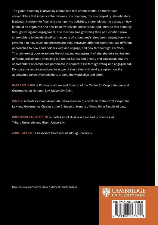 Produktbild: The Cambridge Handbook of Shareholder Engagement and Voting