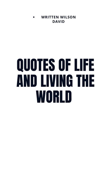 Produktbild: Quotes of life and living the world