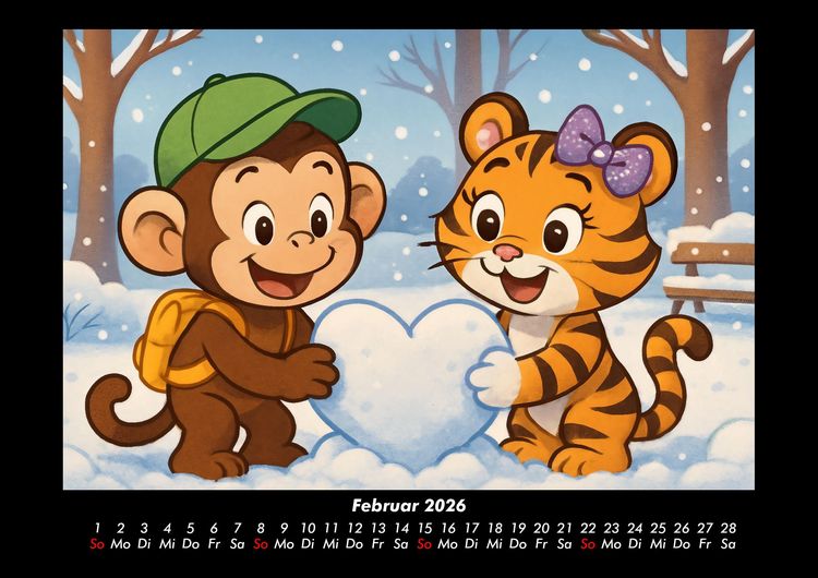 Produktbild: Milo & Tina - Ein Jahr voller Freundschaft 2026 Fotokalender DIN A3