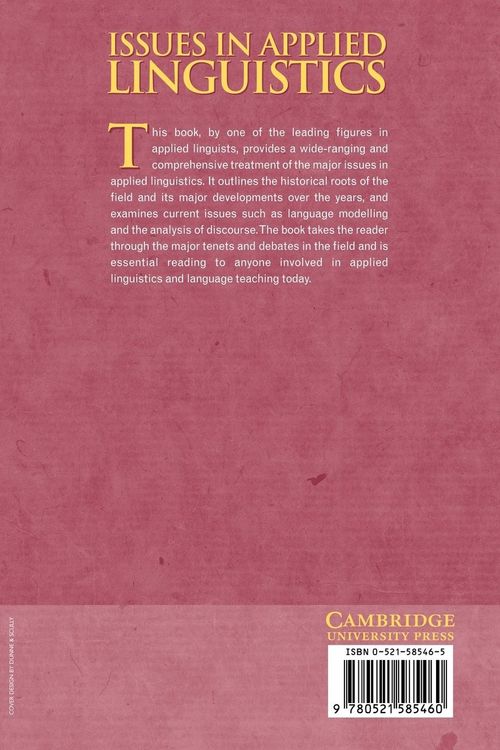 Produktbild: Issues in Applied Linguistics