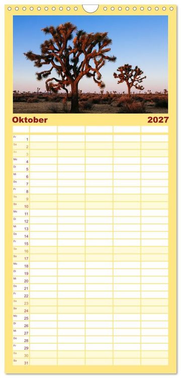 Produktbild: Familienplaner 2027 - USA S&uuml;dwesten - Atemberaubende Aussichten mit 5 Spalten (Wandkalender, 21 x 45 cm) CALVENDO