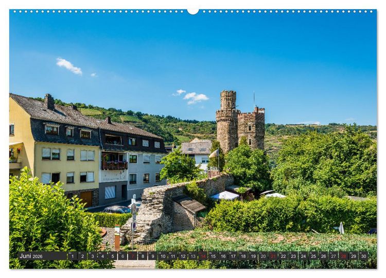 Produktbild: Oberwesel - Stadt der T&uuml;rme (hochwertiger Premium Wandkalender 2026 DIN A2 quer), Kunstdruck in Hochglanz