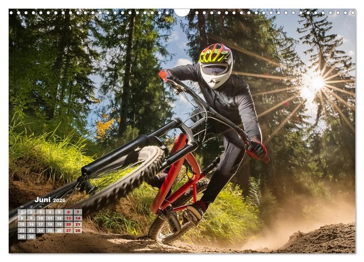 Produktbild: Abfahrtsrausch Downhill Aktion (Wandkalender 2026 DIN A3 quer), CALVENDO Monatskalender