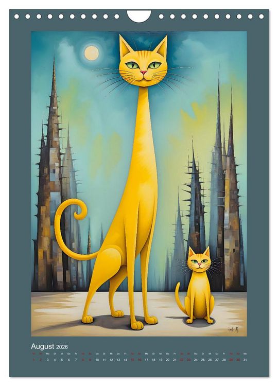 Produktbild: Buntes Katzenvolk (Wandkalender 2026 DIN A4 hoch), CALVENDO Monatskalender