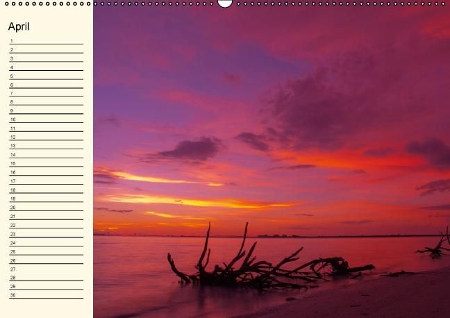 Produktbild: Immerw&auml;hrender Geburtstagskalender &ndash; Beautiful Sunsets (Wandkalender immerw&auml;hrend DIN A2 quer)