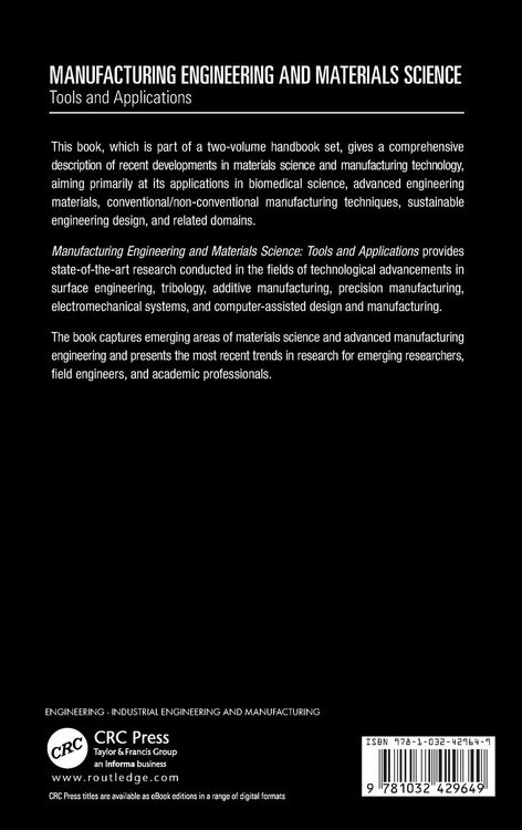 Produktbild: Manufacturing Engineering and Materials Science