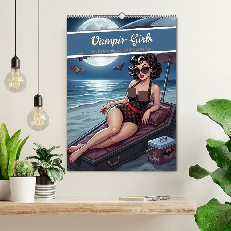 Produktbild: Vampir-Girls (Wandkalender 2027 DIN A2 hoch), CALVENDO Monatskalender