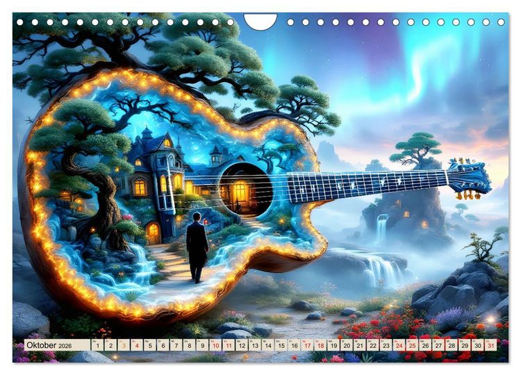 Produktbild: Gitarrenhorizonte (Wandkalender 2026 DIN A4 quer), CALVENDO Monatskalender
