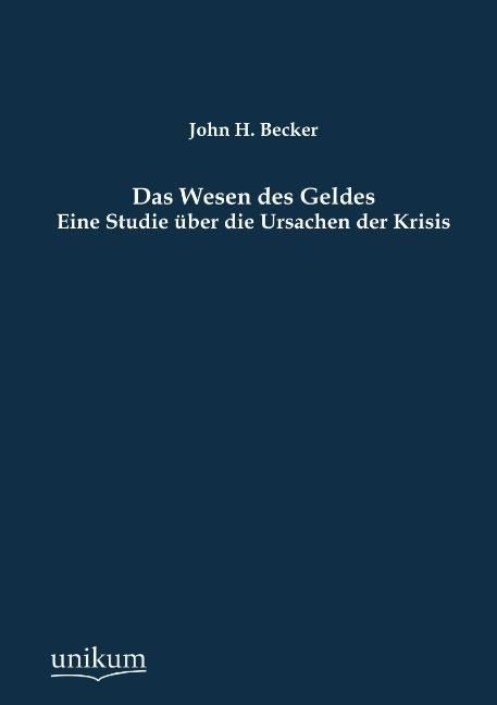 Produktbild: Becker, J: Wesen des Geldes