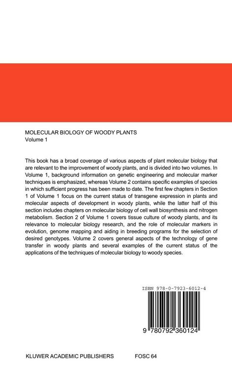 Produktbild: Molecular Biology of Woody Plants