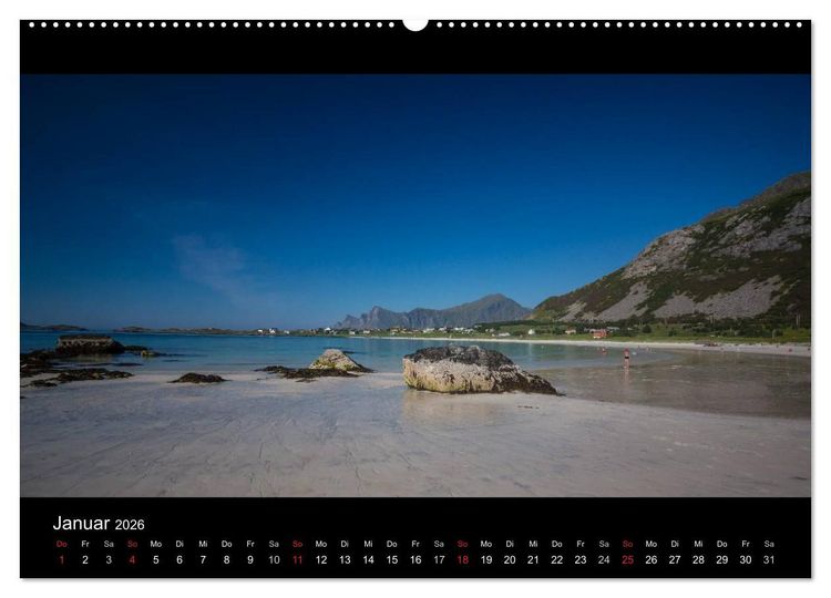 Produktbild: Sommer auf den Lofoten (hochwertiger Premium Wandkalender 2026 DIN A2 quer), Kunstdruck in Hochglanz