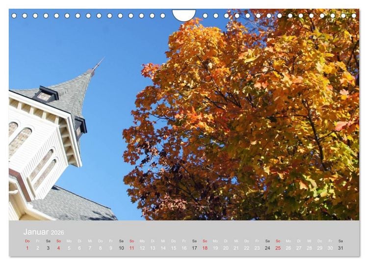 Produktbild: Indian Summer in New England (Wandkalender 2026 DIN A4 quer), CALVENDO Monatskalender