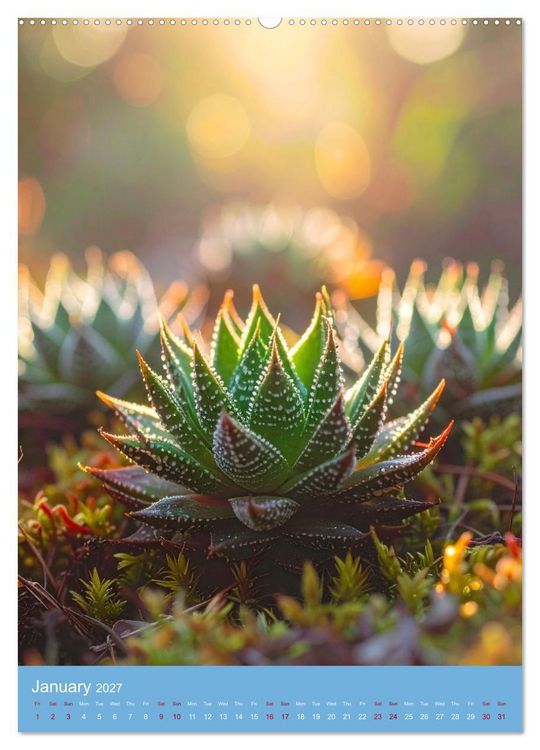 Produktbild: Succulents in Many Shapes (Wall Calendar 2027 DIN A2 portrait), CALVENDO 12 Month Wall Calendar