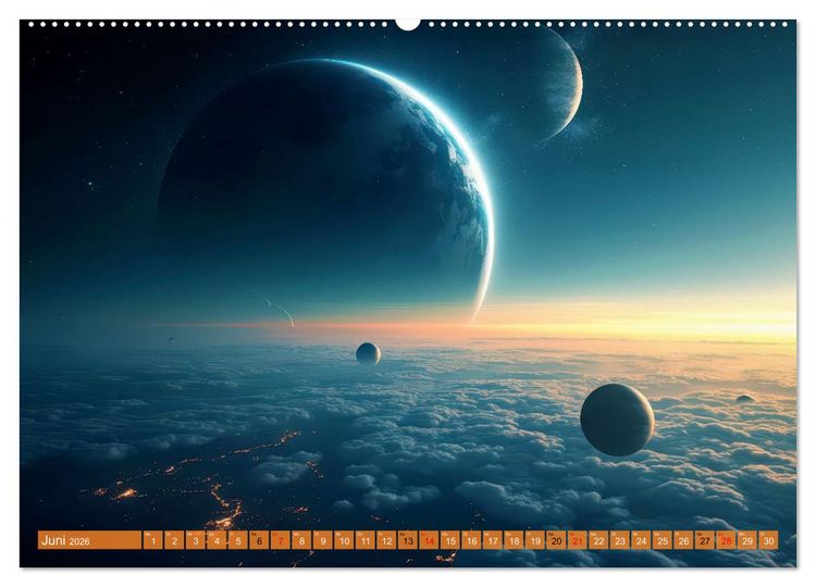 Produktbild: Ferne Galaxien (hochwertiger Premium Wandkalender 2026 DIN A2 quer), Kunstdruck in Hochglanz