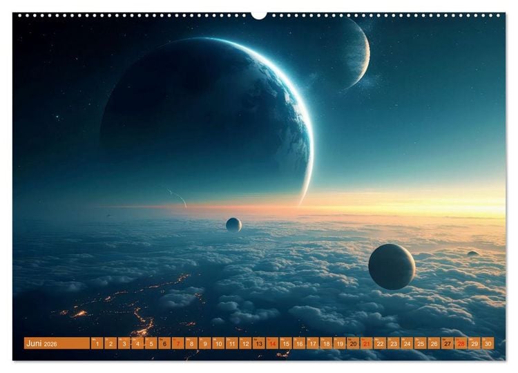 Produktbild: Ferne Galaxien (Wandkalender 2026 DIN A2 quer), CALVENDO Monatskalender