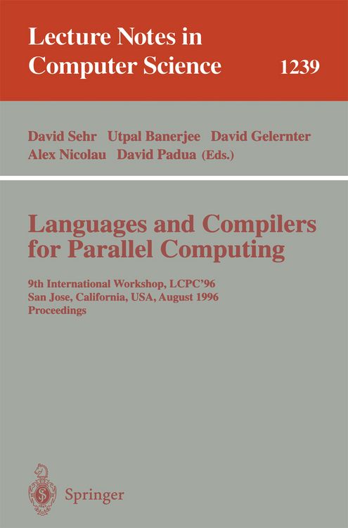 Produktbild: Languages and Compilers for Parallel Computing