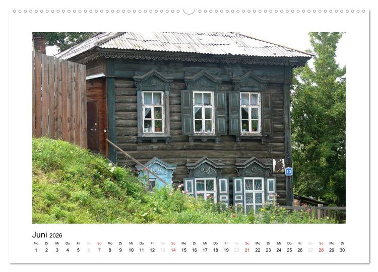 Produktbild: Holzh&auml;user in Irkutsk (Wandkalender 2026 DIN A2 quer), CALVENDO Monatskalender