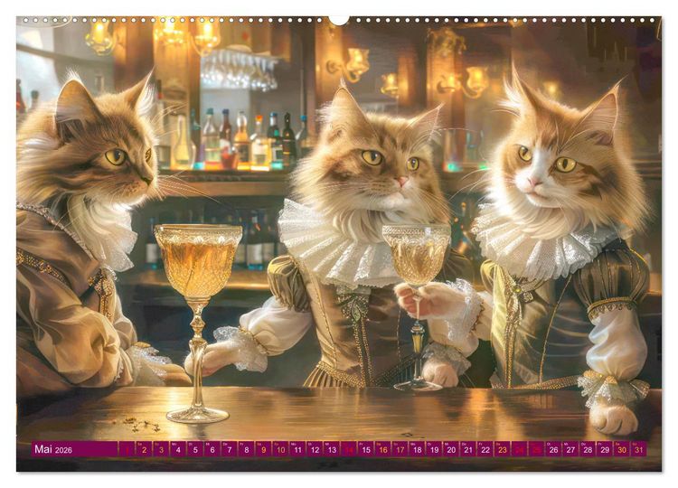 Produktbild: Tierisches Barleben (hochwertiger Premium Wandkalender 2026 DIN A2 quer), Kunstdruck in Hochglanz