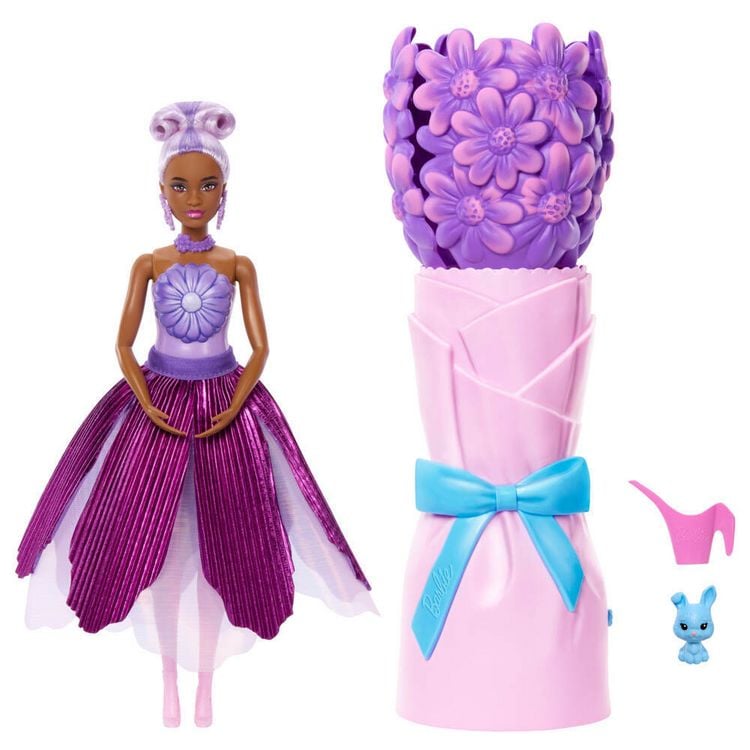 Produktbild: Barbie Flower Surprise Puppe - lila G&auml;nsebl&uuml;mchen