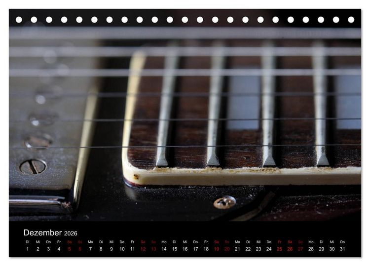 Produktbild: Feinheiten - Alte Gitarren im Detail (Tischkalender 2026 DIN A5 quer), CALVENDO Monatskalender