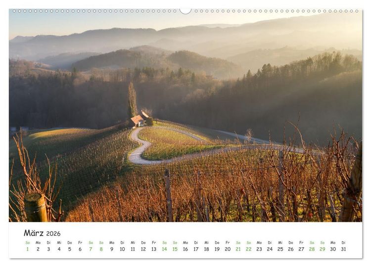 Produktbild: S&uuml;dsteiermark365 (hochwertiger Premium Wandkalender 2026 DIN A2 quer), Kunstdruck in Hochglanz