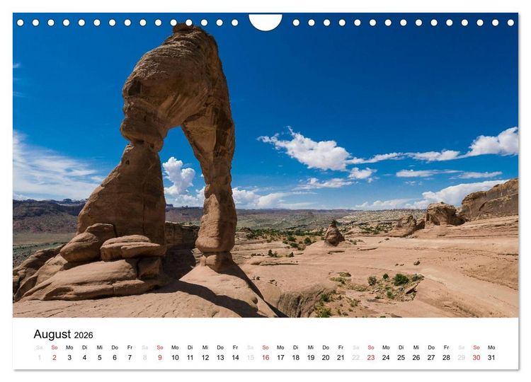 Produktbild: Nationalparks in Utah (Wandkalender 2026 DIN A4 quer), CALVENDO Monatskalender
