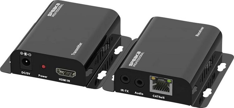 Produktbild: SpeaKa Professional SP-HDMIS-210 HDMI&reg; HDMI Extender &uuml;ber Heimnetzwerk (IP-basiert) 200m