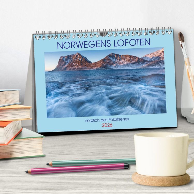 Produktbild: Norwegens Lofoten (Tischkalender 2026 DIN A5 quer), CALVENDO Monatskalender