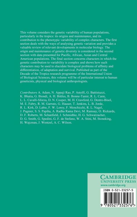 Produktbild: Genetic Variation and Its Maintenance