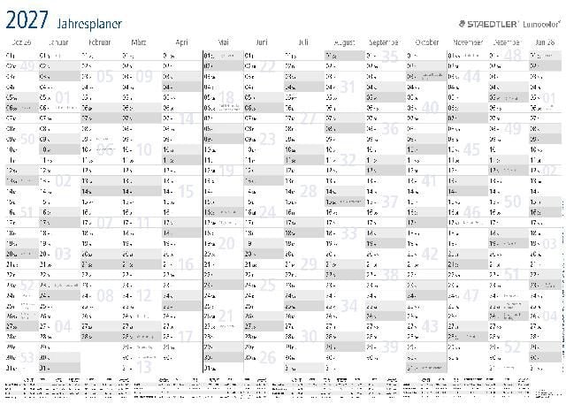 Produktbild: STAEDTLER Kalender Lumocolor Jahresplaner 2027, DIN A3