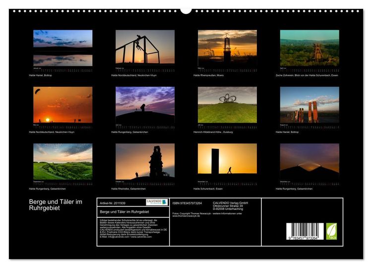 Produktbild: Berge und T&auml;ler im Ruhrgebiet (hochwertiger Premium Wandkalender 2026 DIN A2 quer), Kunstdruck in Hochglanz