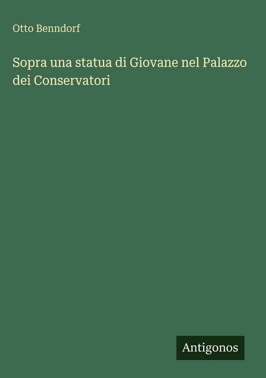 Produktbild: Sopra una statua di Giovane nel Palazzo dei Conservatori