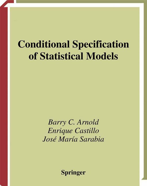 Produktbild: Conditional Specification of Statistical Models
