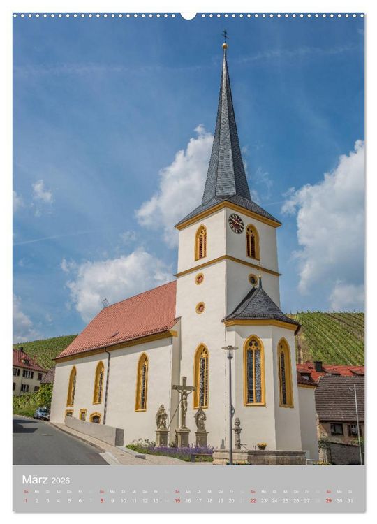 Produktbild: Kirchent&uuml;rme in Franken (hochwertiger Premium Wandkalender 2026 DIN A2 hoch), Kunstdruck in Hochglanz