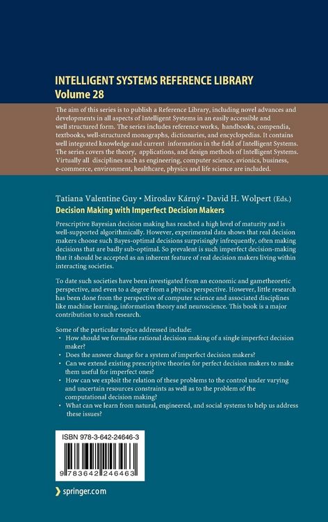 Produktbild: Decision Making with Imperfect Decision Makers