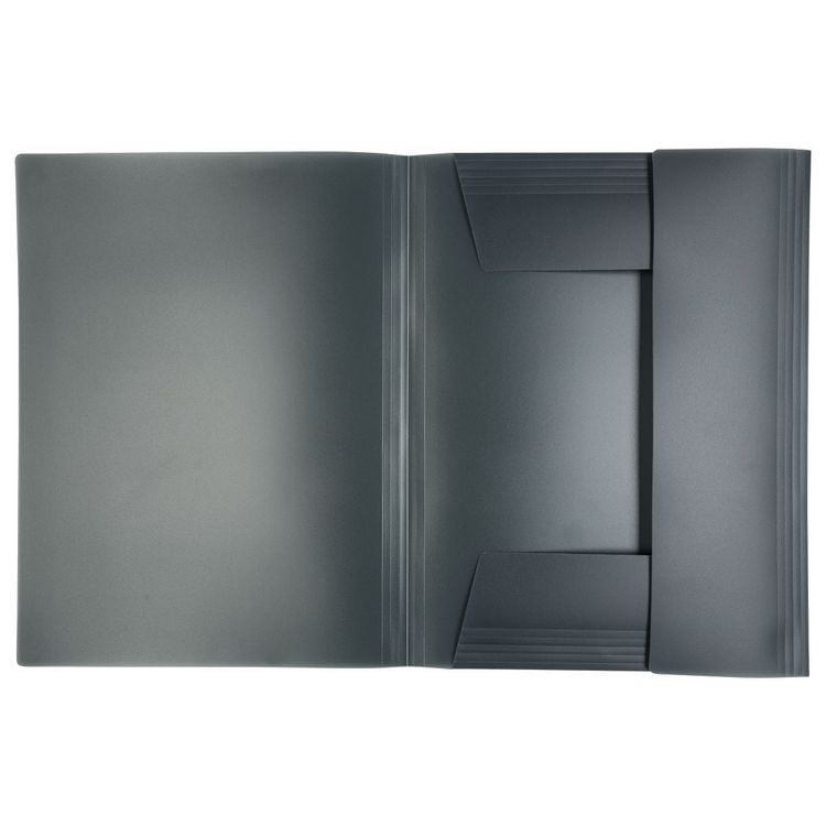 Produktbild: Idena Sammelmappe PP mit Gummizug transluzent schwarz DIN A3