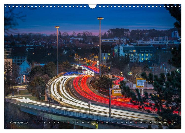 Produktbild: Ulm f&uuml;r Nachtspatzen (Wandkalender 2026 DIN A3 quer), CALVENDO Monatskalender