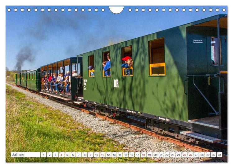 Produktbild: De L&uuml;tt Kaffeebrenner &ndash; Impressionen einer Mecklenburger Kleinbahn (Wandkalender 2026 DIN A4 quer), CALVENDO Monatskalender
