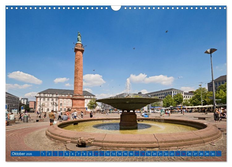Produktbild: Darmstadt - Mathildenh&ouml;he und Altstadt (Wandkalender 2026 DIN A3 quer), CALVENDO Monatskalender